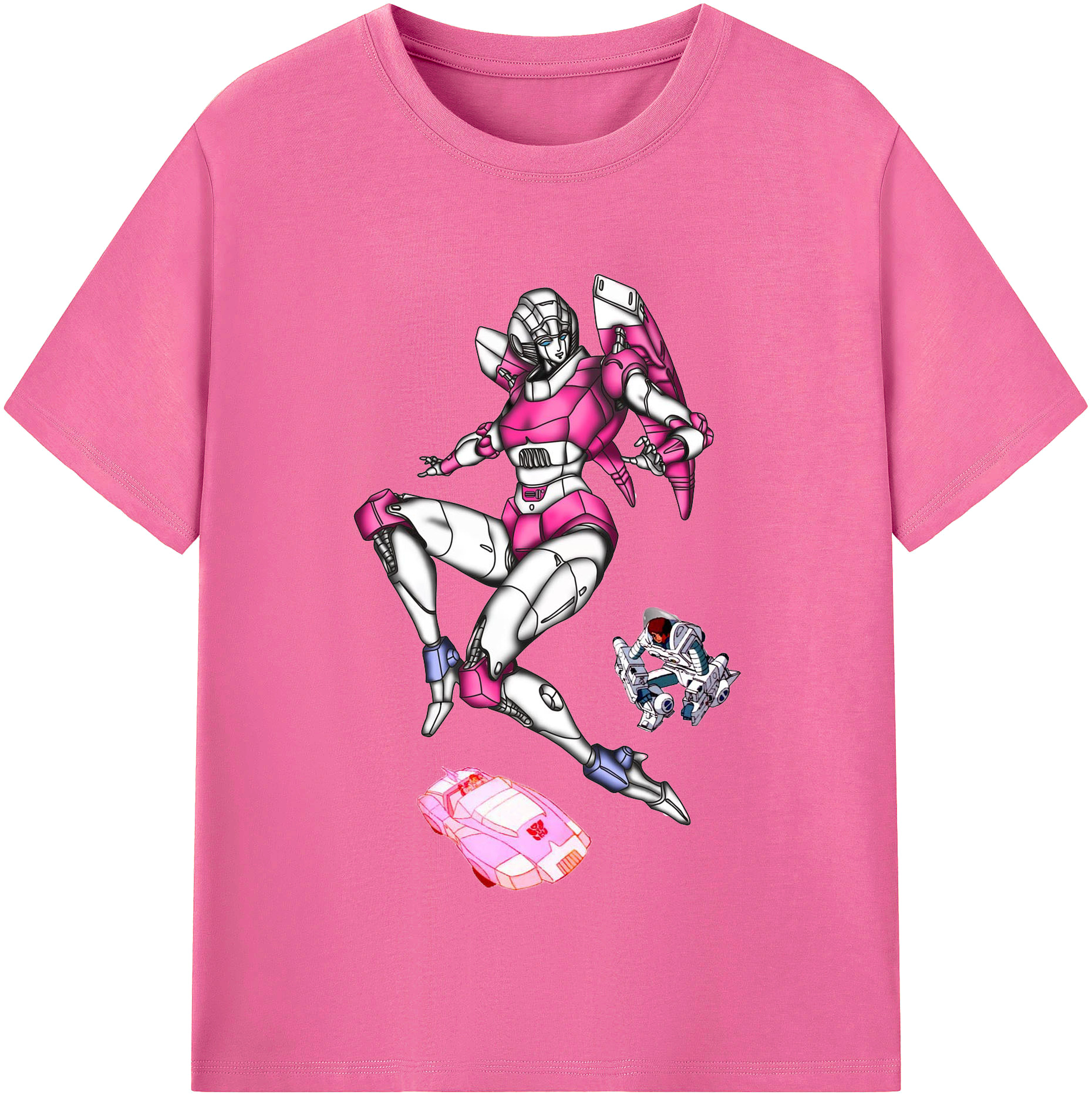 （画像用）  レディースカジュアルプリントTシャツ（綿100％）